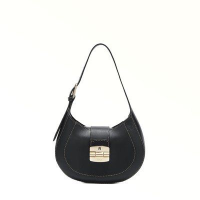 Сумка жіноча чорна FURLA CLUB 2 S HOBO 12580-WB01276BX0053O60001007 фото