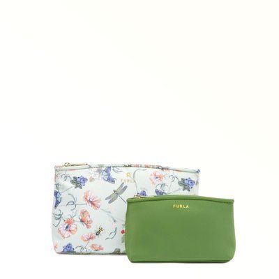 Футляр для косметики жіночий зелено-блакитний FURLA CAMELIA M COSMETIC CASE SET 12778-WE00573BX29403070S1007 фото